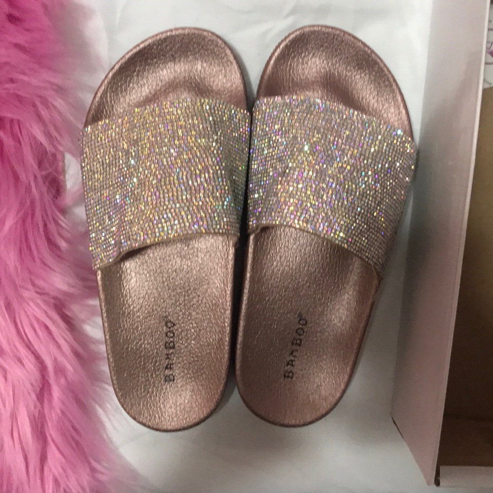 Bamboo multicolor Rhinestone slides